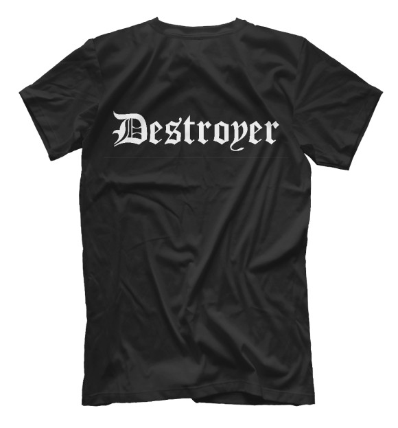 Мужская футболка с изображением Kiss - Destroyer цвета Белый