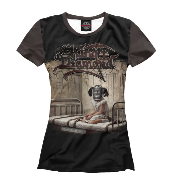 Футболка для девочек с изображением King diamond цвета Белый