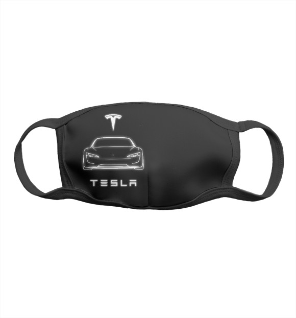 Маска тканевая с изображением Tesla - white light цвета Белый