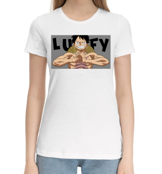 Хлопковая футболка для девочек Луффи