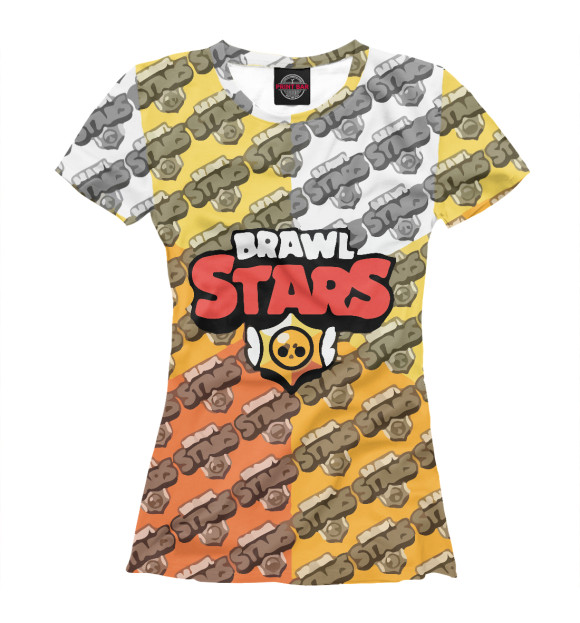 Футболка для девочек с изображением Brawl Stars цвета Белый
