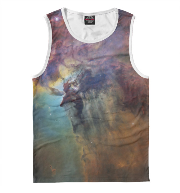 Мужская майка с изображением Туманность цвета Белый