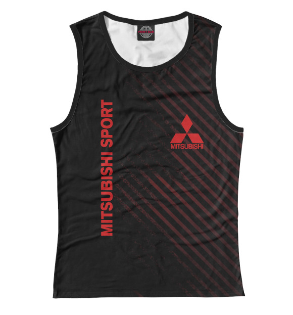 Майка для девочки с изображением Mitsubishi цвета Белый