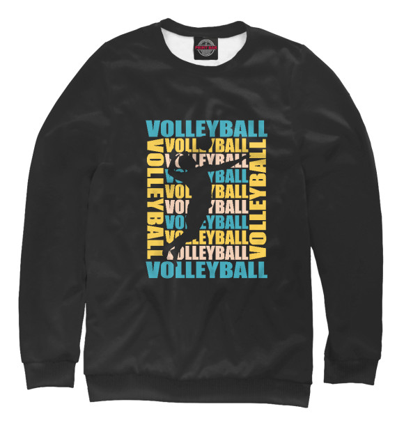 Женский свитшот с изображением Volleyball цвета Белый