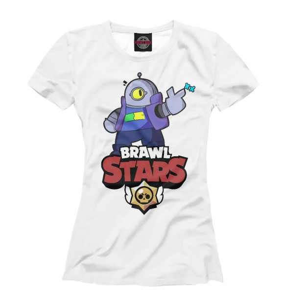 Женская футболка с изображением Brawl Stars цвета Белый