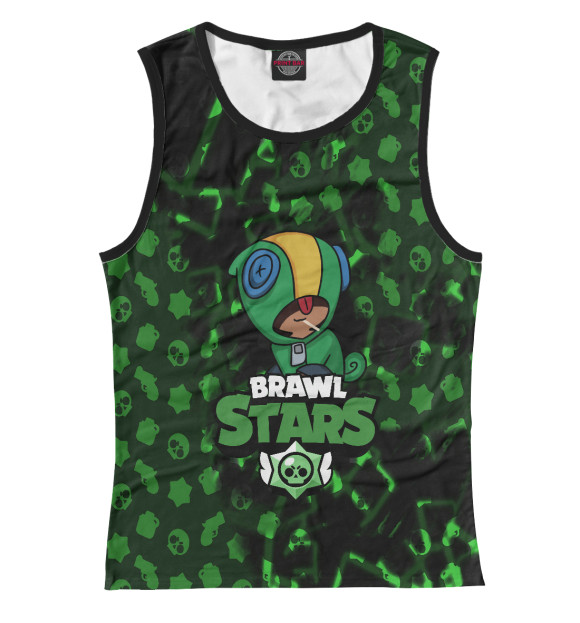 Майка для девочки с изображением LEON цвета Белый