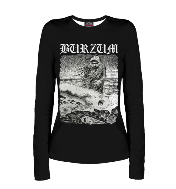 Женский лонгслив с изображением Burzum цвета Белый
