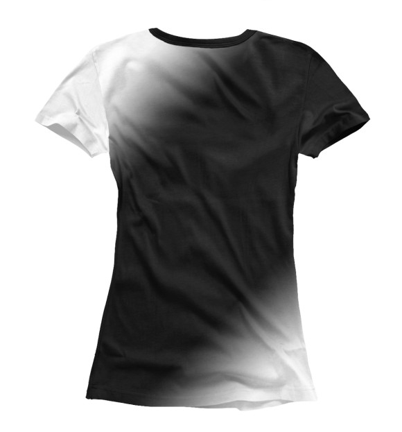 Женская футболка с изображением Ramones + Рок Кот цвета Белый