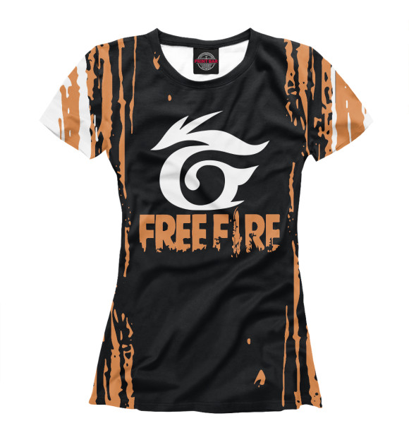 Женская футболка с изображением Garena Free Fire цвета Белый