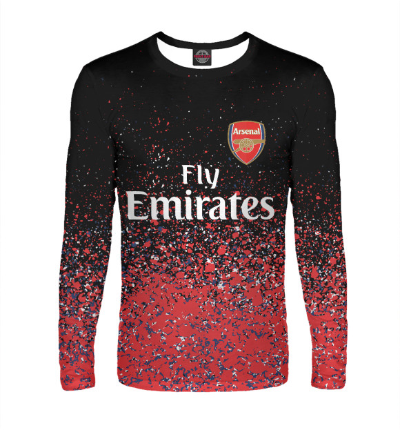 Мужской лонгслив с изображением Arsenal цвета Белый