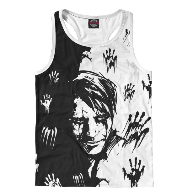 Мужская майка-борцовка с изображением Death Stranding цвета Белый