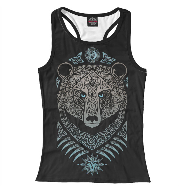 Женская майка-борцовка с изображением Русский дух цвета Белый