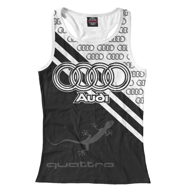 Женская майка-борцовка с изображением Audi цвета Белый