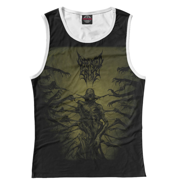 Женская майка с изображением Defeated sanity цвета Белый