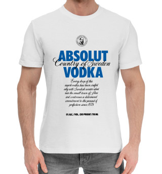 Хлопковая футболка для мальчиков Absolut vodka 0%