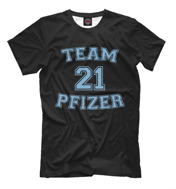 Мужская футболка с изображением Team Pfizer цвета Белый
