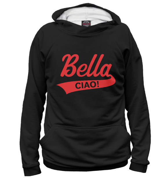 Худи для девочки с изображением Bella Ciao цвета Белый