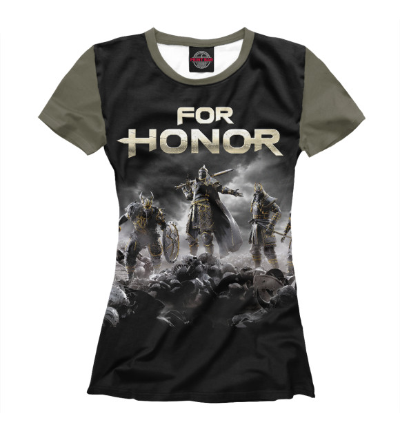 Футболка для девочек с изображением For honor цвета Белый