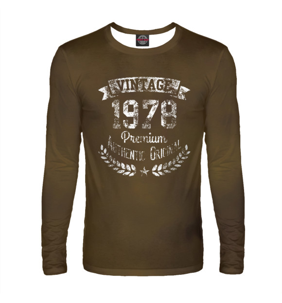 Мужской лонгслив с изображением Vintage 1978 цвета Белый