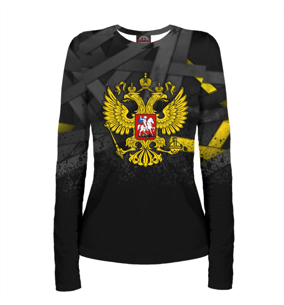 Женский лонгслив с изображением Российская империя цвета Белый