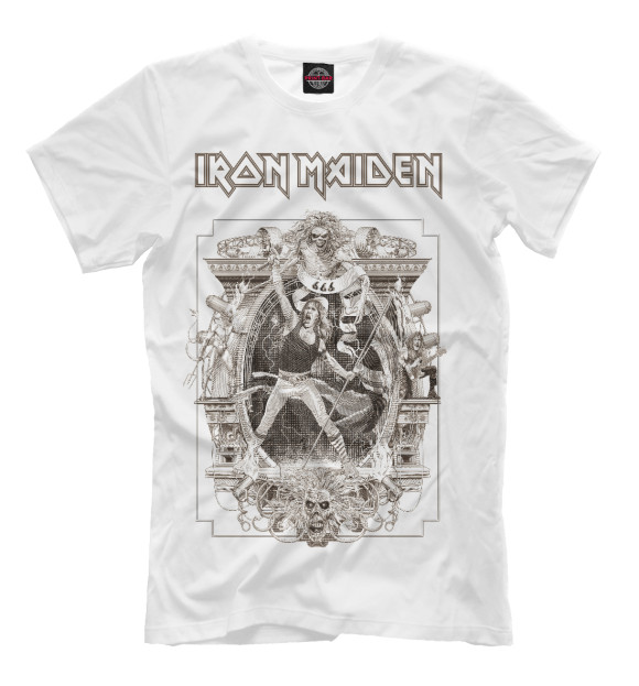 Футболка для мальчиков с изображением Iron Maiden цвета Белый
