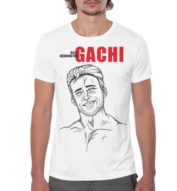 Мужская футболка с изображением Гачимучи цвета Белый