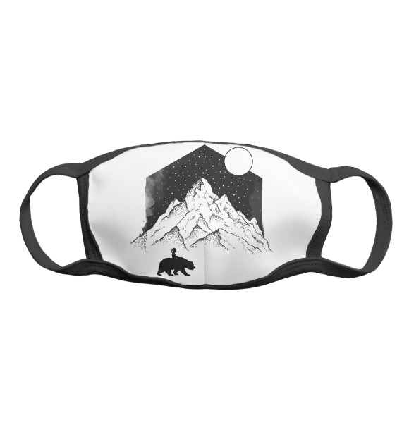 Маска тканевая с изображением Wild Friends цвета Белый