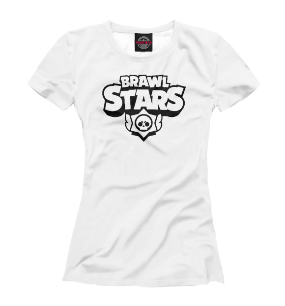 Футболка для девочек с изображением Brawl Stars цвета Белый