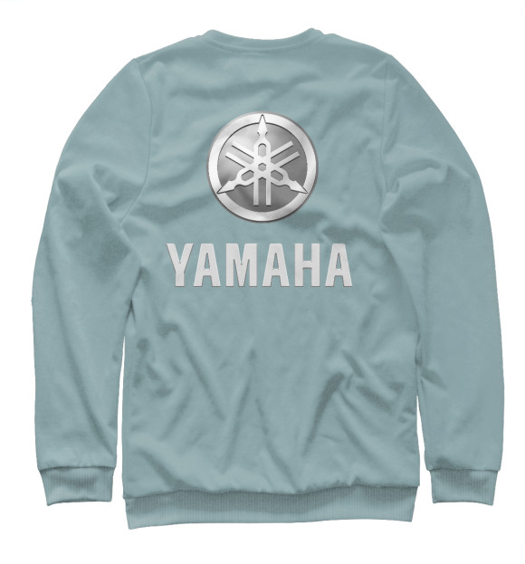 Мужской свитшот с изображением Yamaha цвета Белый