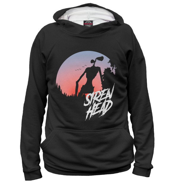 Женское худи с изображением Сиреноголовый цвета Белый