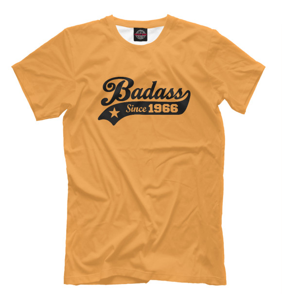 Мужская футболка с изображением Badass Since 1966 цвета Белый