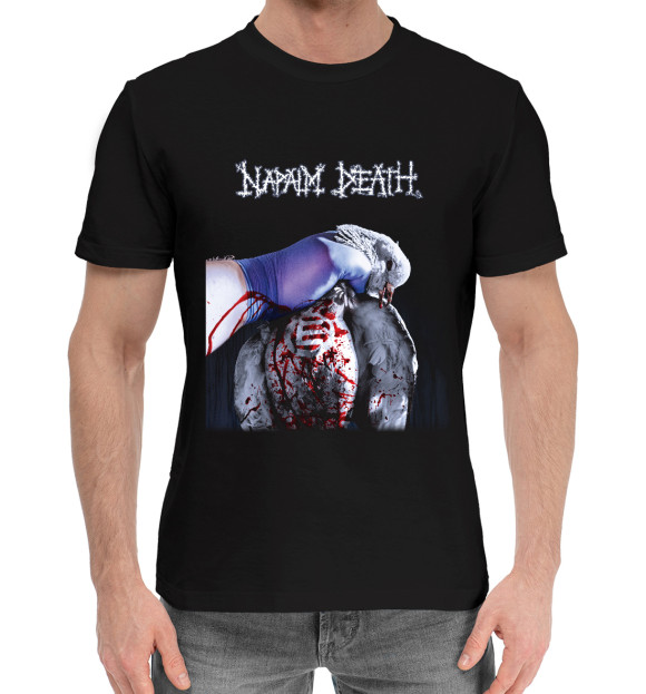 Мужская хлопковая футболка с изображением Napalmdeath цвета Черный
