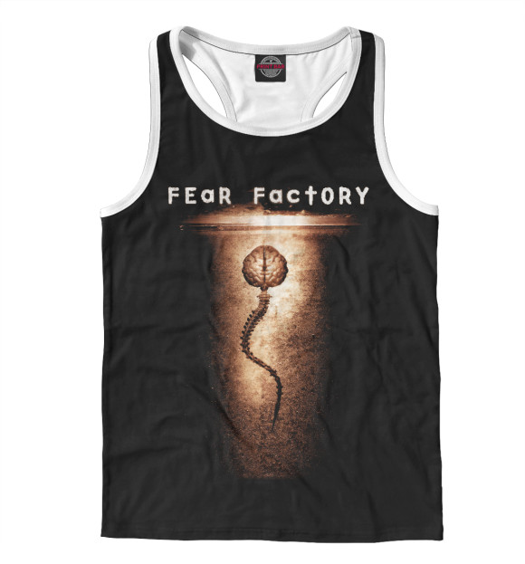 Мужская майка-борцовка с изображением Fearfactory цвета Белый