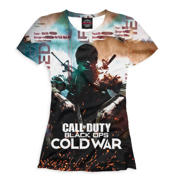 Женская футболка с изображением Call of Duty цвета Белый