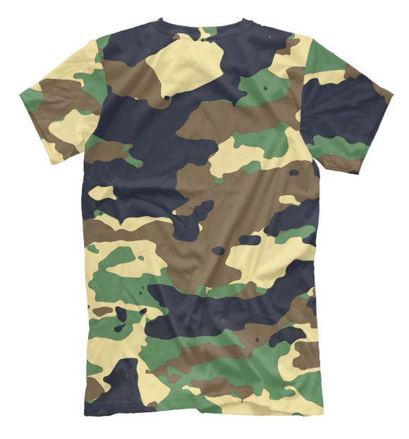 Мужская футболка с изображением Спецназ армия цвета Белый