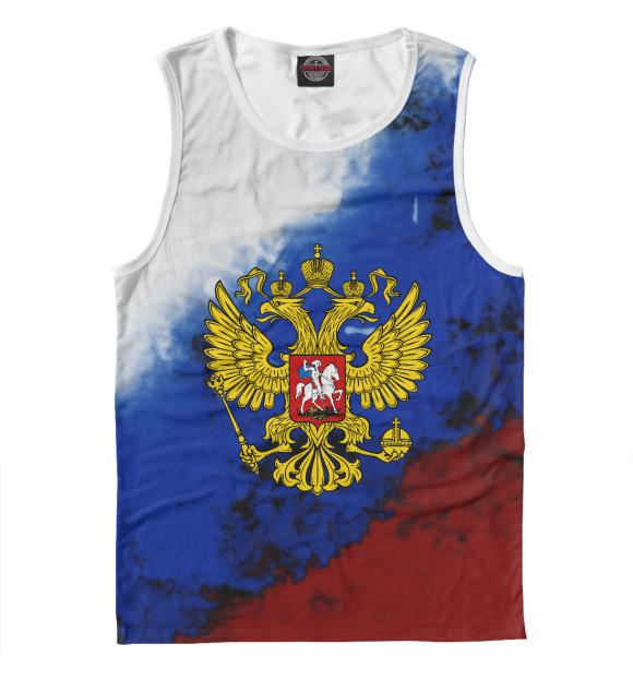 Майка для мальчика с изображением Герб России | Russia цвета Белый