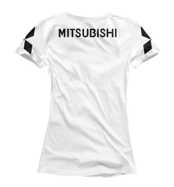 Женская футболка с изображением Mitsubishi цвета Белый