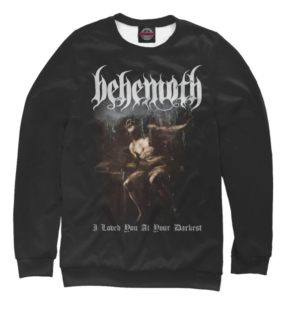 Свитшот для девочек с изображением Behemoth цвета Белый