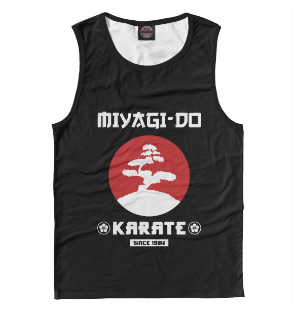 Мужская майка с изображением Miyagi-Do Karate цвета Белый