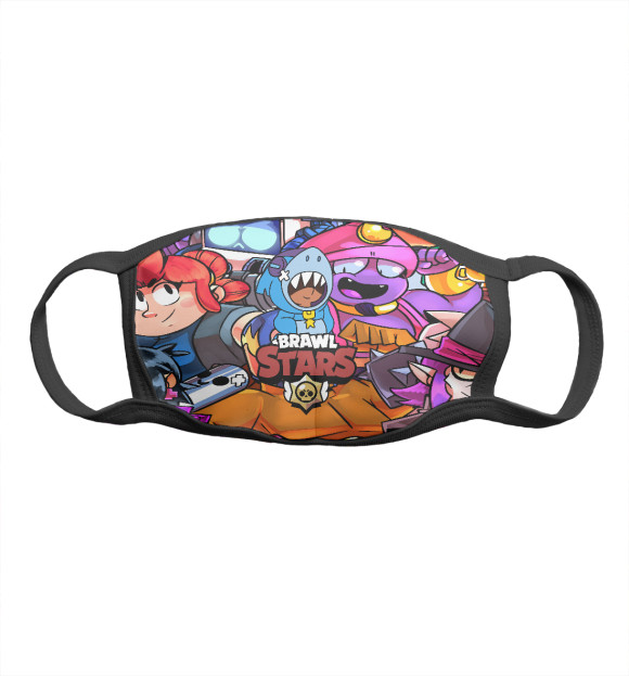 Маска тканевая с изображением Brawl Stars LEON SHARK цвета Белый