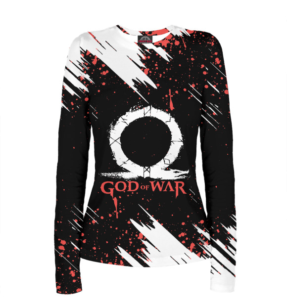 Женский лонгслив с изображением God of War цвета Белый