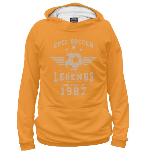 Худи для мальчика с изображением Soccer Birthday Gift Born I цвета Белый