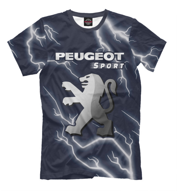 Мужская футболка с изображением Пежо | Sport цвета Белый