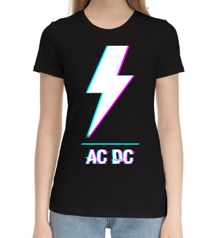 Хлопковая футболка для девочек AC DC Glitch Rock