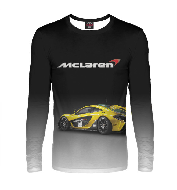 Мужской лонгслив с изображением McLaren цвета Белый