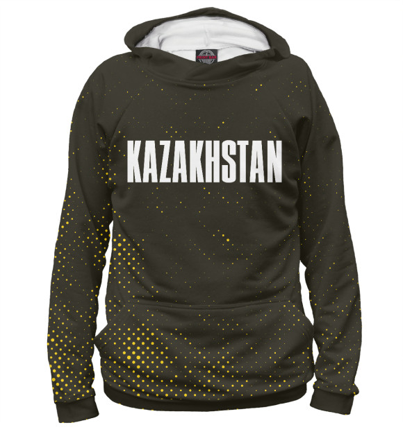 Женское худи с изображением Kazakhstan / Казахстан цвета Белый