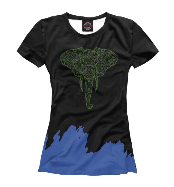 Футболка для девочек с изображением Elephant Peace Stella цвета Белый