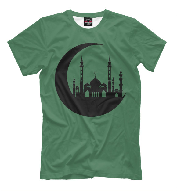 Мужская футболка с изображением Islam цвета Белый