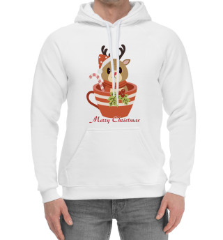 Мужской хлопковый худи Merry Christmas