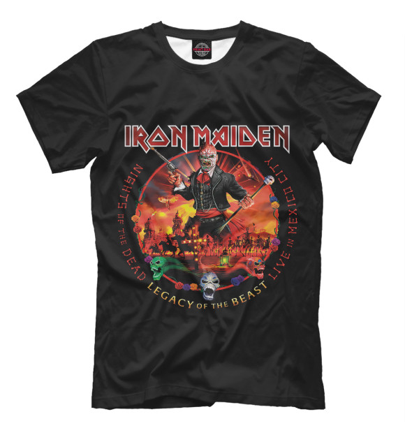 Футболка для мальчиков с изображением Iron Maiden цвета Белый